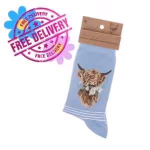 Wrendale Designs – “Daisy Coo” Highland Cow Bamboo Socks