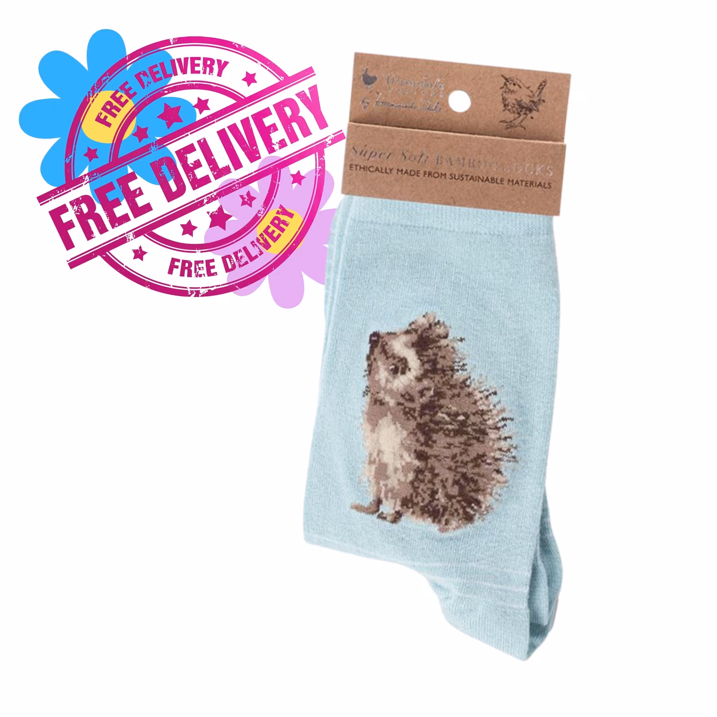 Wrendale Designs – “Hedgehugs" Hedgehog Bamboo Socks Wrendale Designs – “Hedgehugs" Hedgehog Bamboo Socks