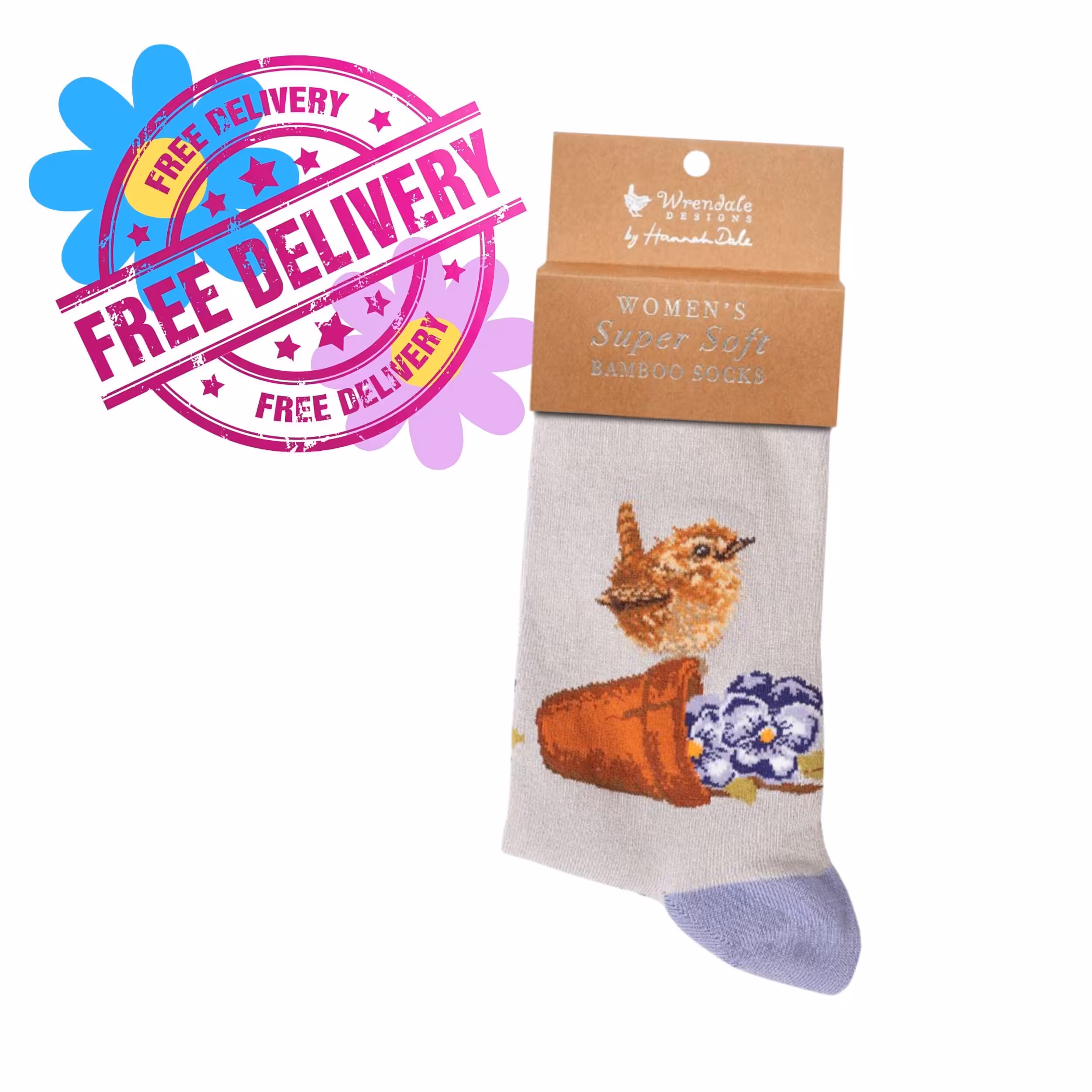 Wrendale Designs – “Pottering About” Garden Wren Bamboo Socks Wrendale Designs – “Pottering About” Garden Wren Bamboo Socks